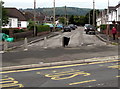 Concrete posts across the southeast end of Parc Avenue, Caerphilly