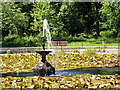 Ornamental Fountain and Lily Pond at Haigh Country Park