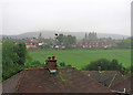 Edwinstowe: over rooftops on a wet morning