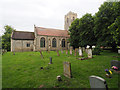 Looking South across Churchyard to Griston Church