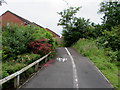 An exit for walkers and cyclists from retail parks, Caerphilly