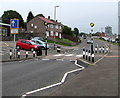 Zebra crossing in a traffic-calmed part of Elm Drive, Risca