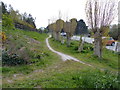 Path and car park at the former Bettisfield Colliery