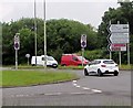 Direction signs alongside the A468, Caerphilly