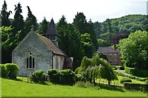 SO7262 : St Andrew's church and Court House, Shelsley Walsh by Philip Pankhurst