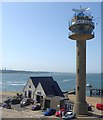 SU4802 : Calshot Tower and RNLI station by Rob Farrow