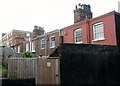 The rear of a terrace of houses in Rosary Road