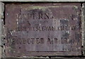 Faded tablet on the former Tabernacle chapel, Newmarch Street, Brecon