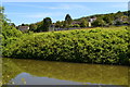 View across the canal to houses in Bathampton Lane