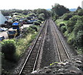 Welsh Marches Line railway from Caerleon towards Newport