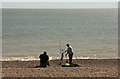 TM4655 : Beach fishing by Richard Croft