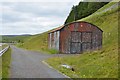 NT0919 : Corrugated iron shed, Fruid Reservoir by Jim Barton
