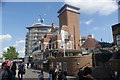 View of the Swan Restaurant at the Globe Theatre from the South Bank