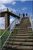 NY5714 : Footbridge over M6 by Ian Taylor