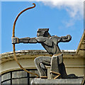 The Archer sculpture at East Finchley tube station (detail)