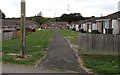 Path between bungalows in the north of Weymouth