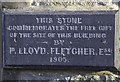 Neuadd Ffestiniog commemorative stone - gift of site