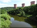 SJ6503 : River Severn and Ironbridge power station by Philip Halling
