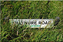 H4280 : Hidden road sign along Killynure Road by Kenneth  Allen