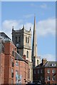 SO8454 : All Saints tower and St Andrew's spire by Philip Halling