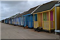 Beach huts on the promenade at Sandilands