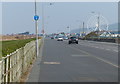 East along the A548 Rhyl Coast Road