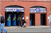 NS5564 : Turnstiles in the Bill Struth Main Stand at Ibrox Stadium by Steve Daniels