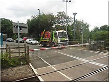 SO6301 : Level Crossing at Lydney (main) railway station by Roger Cornfoot