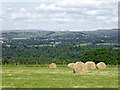 Farmland and the Wye Valley near Newbridge, Powys