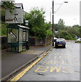 Merthyr Road bus stop and shelter, Ashvale, Tredegar