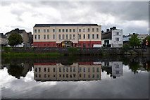 G2418 : Buildings reflecting in the Moy River, Ballina by Kenneth  Allen