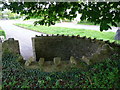 Fold in the churchyard wall, Llanddarog