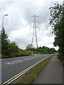 Pylon beside Meridian Way (A121)