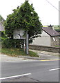 Directions sign alongside the  B4571, Adpar, Ceredigion