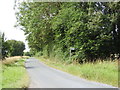 Wetherden Road with footpath off to the right