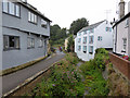 Mill leat, path, River Lim, Lyme Regis