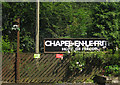 SK0579 : Chapel-en-le-Frith : station sign by Jim Osley