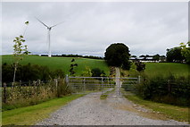 H4970 : Closed gate to lane, Edenderry by Kenneth  Allen