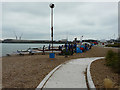 Rowing boats on the beach