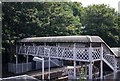 Ladywell Station : Covered wrought iron lattice girder footbridge