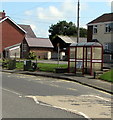 Bus stop and shelter alongside the B4459, Pencader