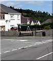 Bench and litter bin on a Pencader corner