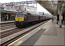 ST3088 : Class 47 diesel locomotive passing through Newport station by Jaggery