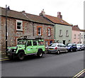 Green Land Rover in Wells