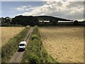 Farmland and country lane at Fairnieside