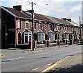 Row of stone houses, Newport Road, Trethomas