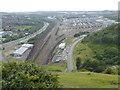 Channel Tunnel Terminal seen from Castle Hill