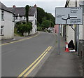 Directions sign alongside the B4333, Adpar, Ceredigion