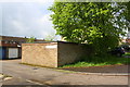 Garage block at junction of Wansford Place and Fotheringhay Road