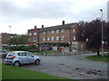 Post Office and shops on Burton Square, Stafford